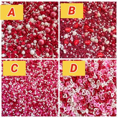 Edible Valentine Sprinkles ( 100/g )