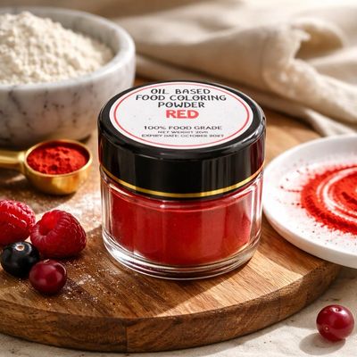 Red  Oil Based Powder For Chocolate Coloring Net 20/g