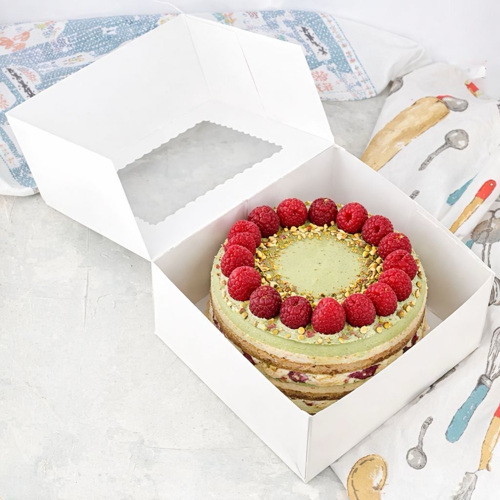 White Window Cake Box Lot/10 pieces 