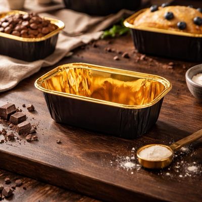 Rectangular Aluminium Foil Cupcake Liner (With Lid) Lot/50 pieces