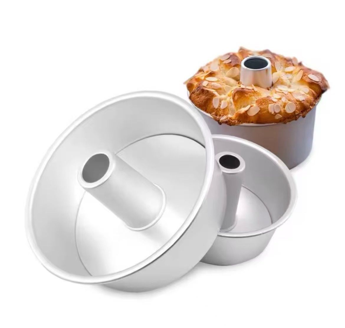 Aluminium Alloy Round Chiffon Cake Pan Removable Base 