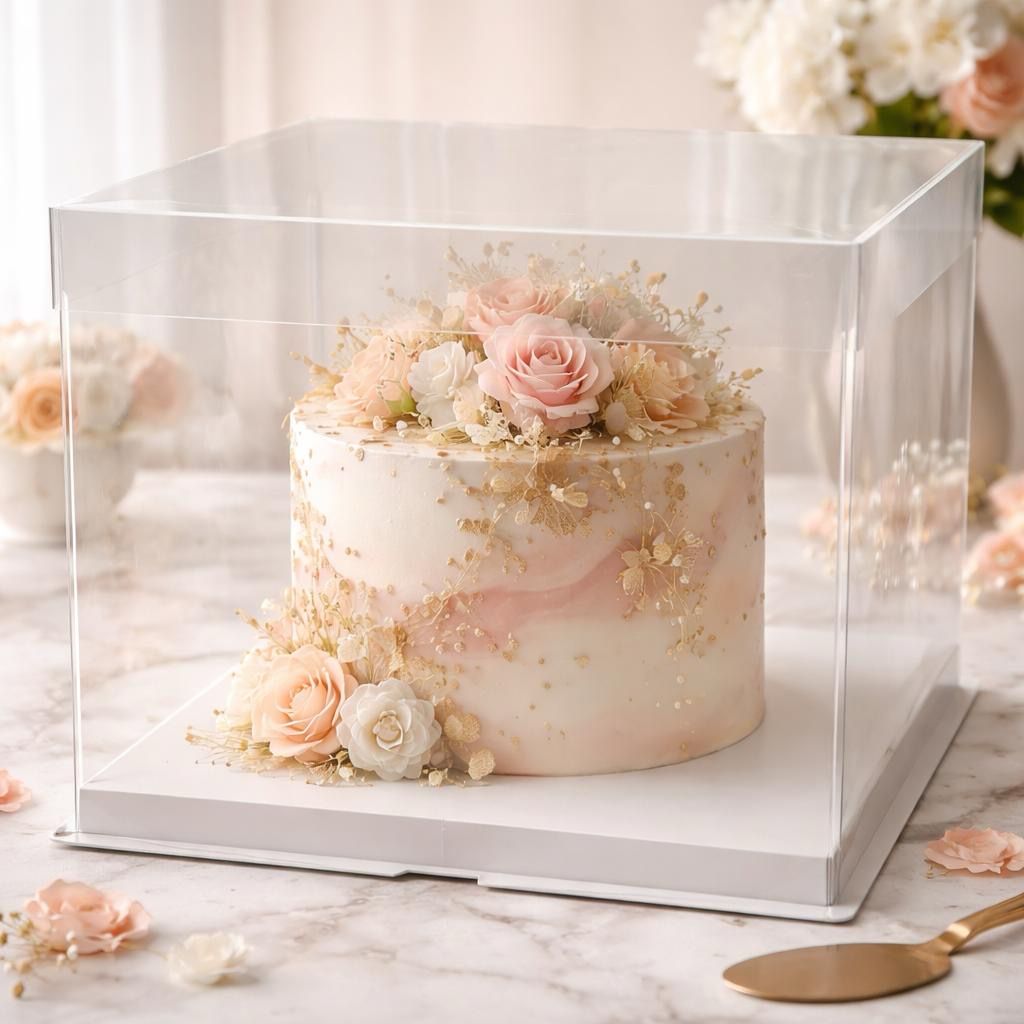 Transparent Cake Box ( 26*26*18cm ) 