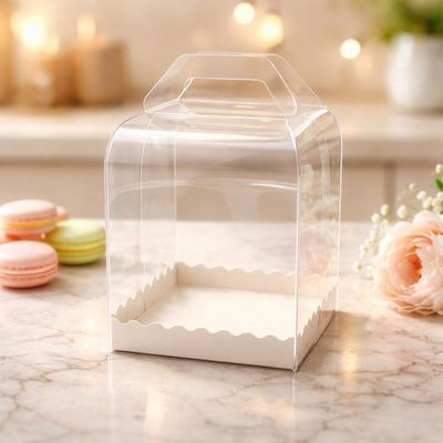 Transparent Cake Box + Tray Lot/ 5 Box