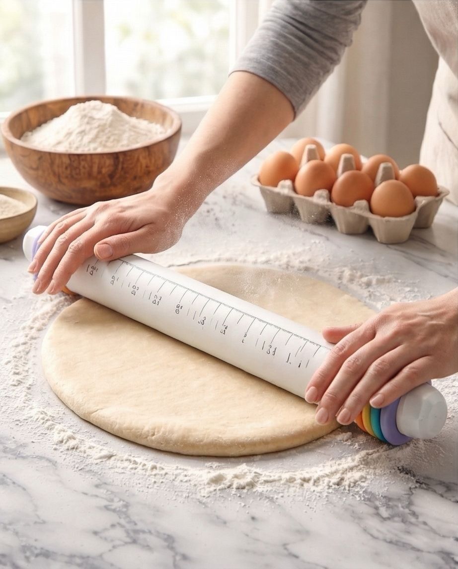 Rolling Pin With Adjustable Rings 