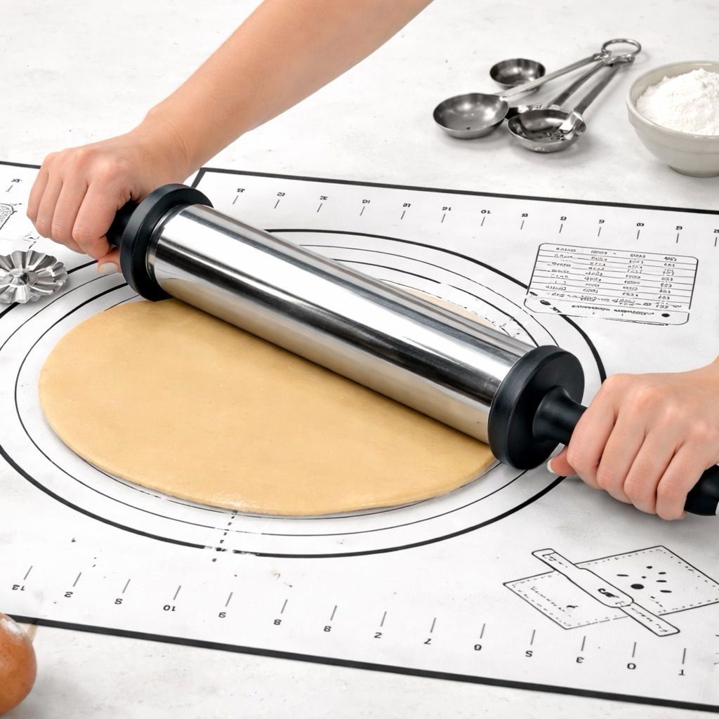 Stainless Steel 48cm Adjustable Rolling Pin 