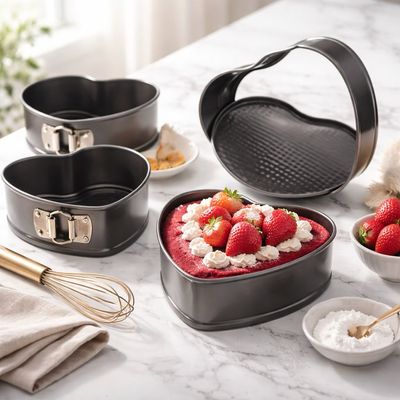 Non-Stick Heart Shape Cake Pans Set/ 3 Pieces 18/20/22cm 