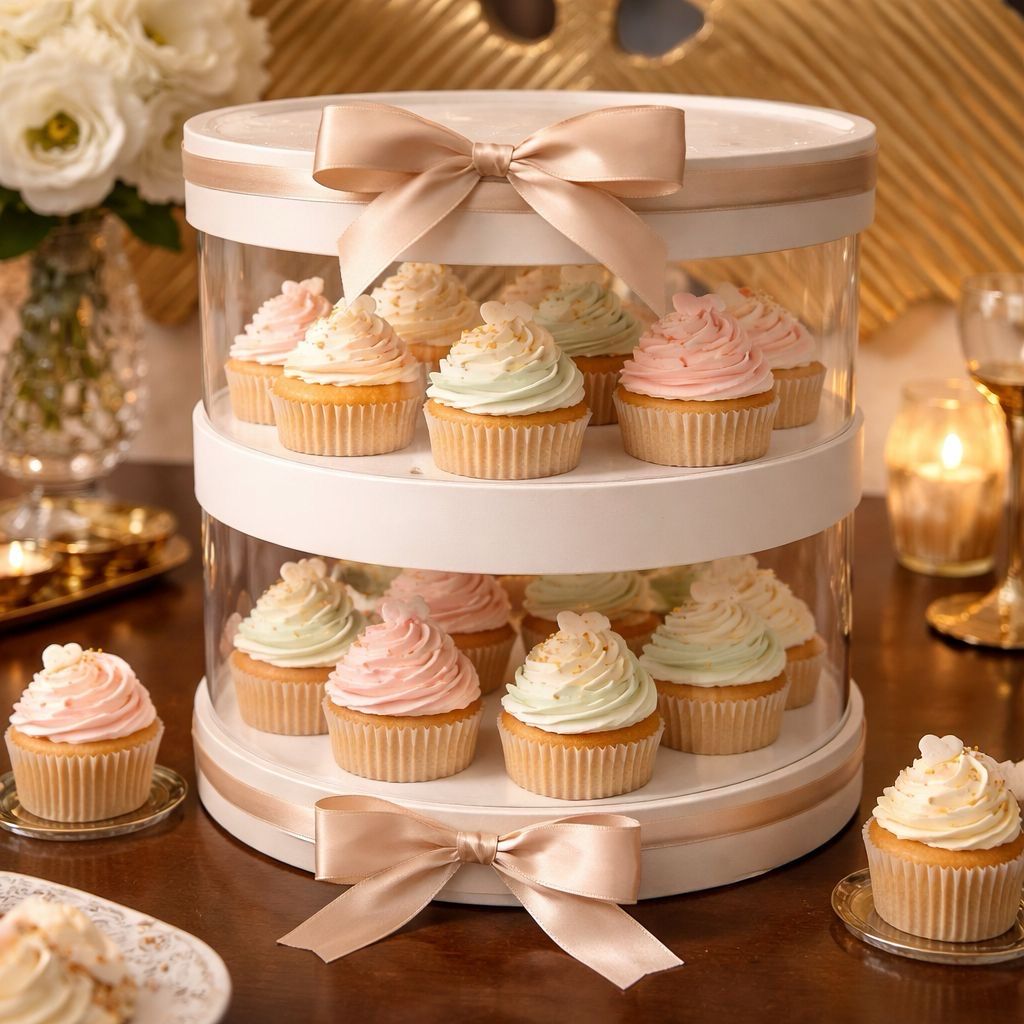 8 inch 12 Cavity Double Lyer Cupcakes Box 