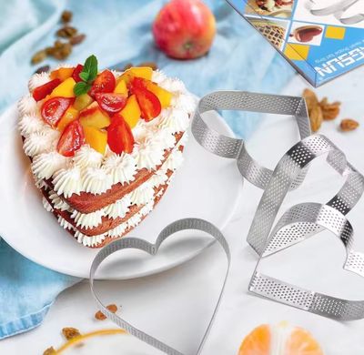 Heart Shape Tart Rings Set/ 8 pieces 