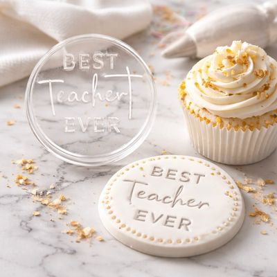 Best Teacher Ever cookie stamp