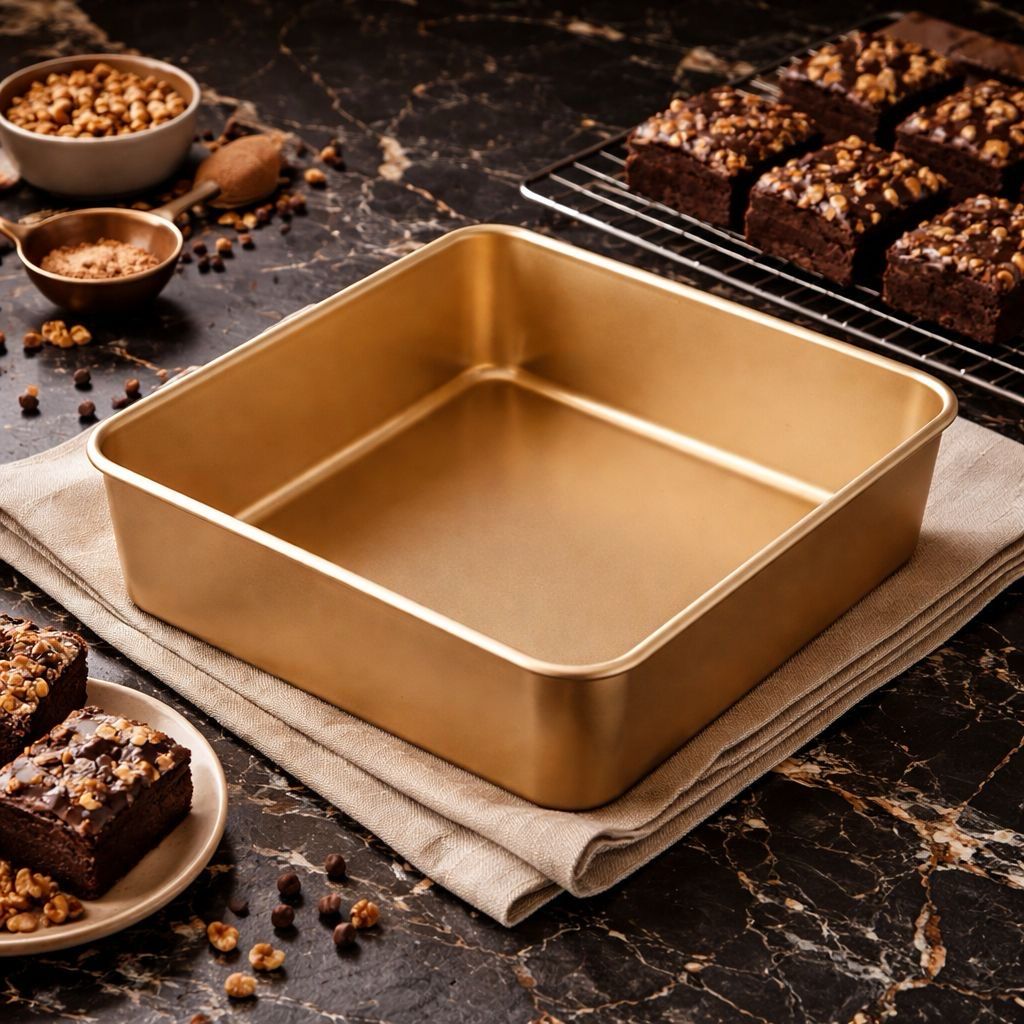 Rustproof Stainless Steel Square Non-Stick Cake Pan 