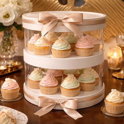 8 inch 12 Cavity Double Lyer Cupcakes Box 