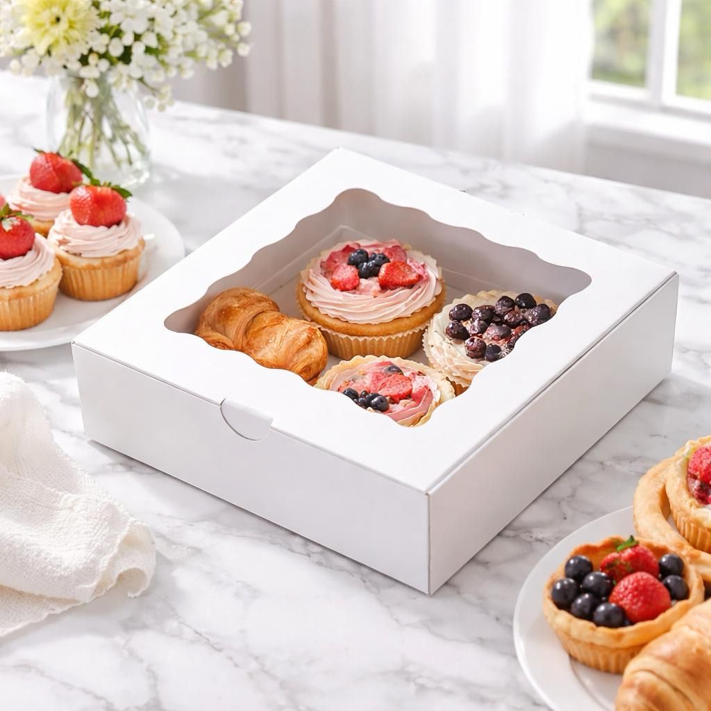 White Color Window Cake Box Lot/ 10 boxes