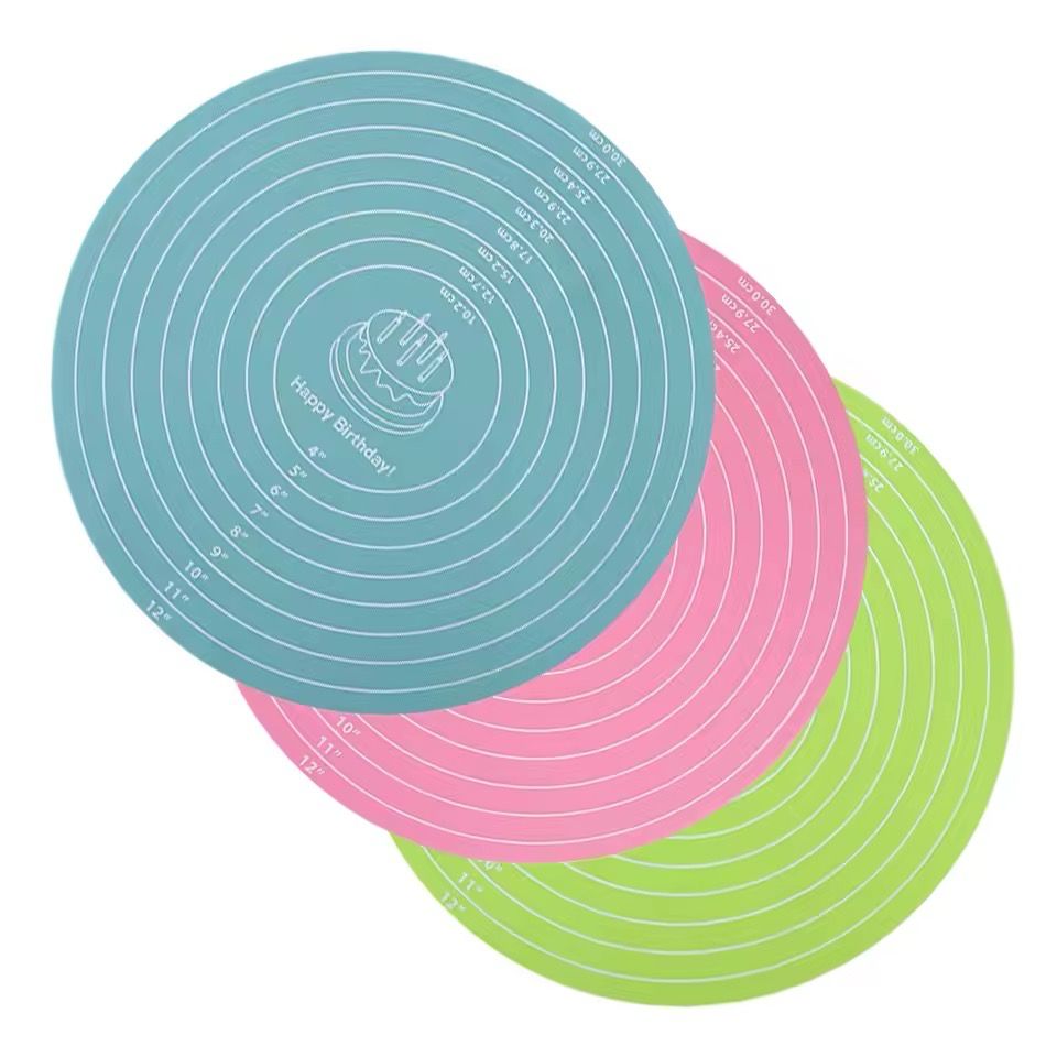 12” Round Non Slip Silicone Mat For Turning Table