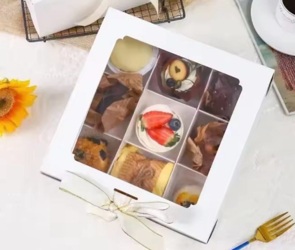 9 Grid Window Cupcake Box ( without ribbon) Lot/ 5 Box