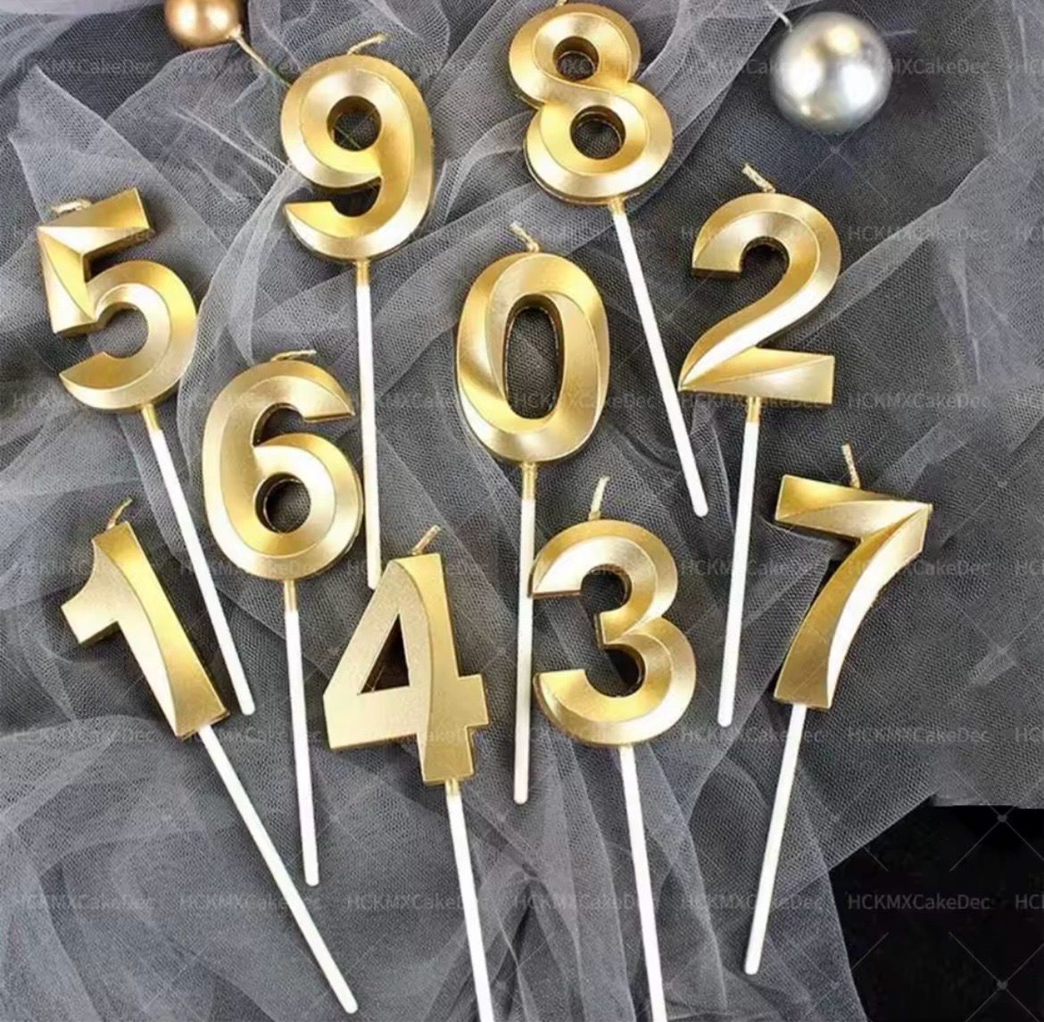 Birthday Number Candles Toppers