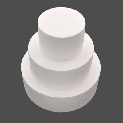 3 Tiers Round Styrofoam Cake Dummies 15/20/30cm 