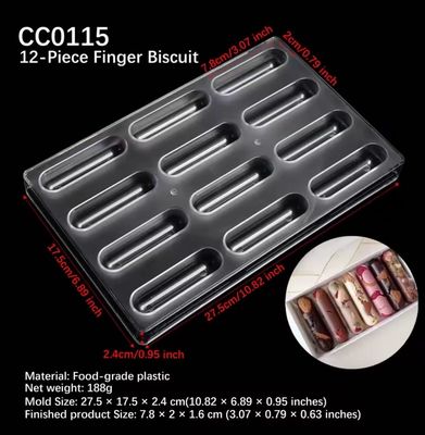 12 Cavity Sticks Shape Polycarbonate 