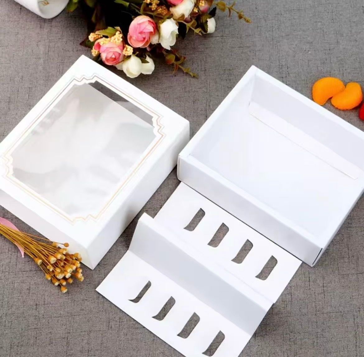 8 Cavity Macaroon Window Box Lot/ 10 Box