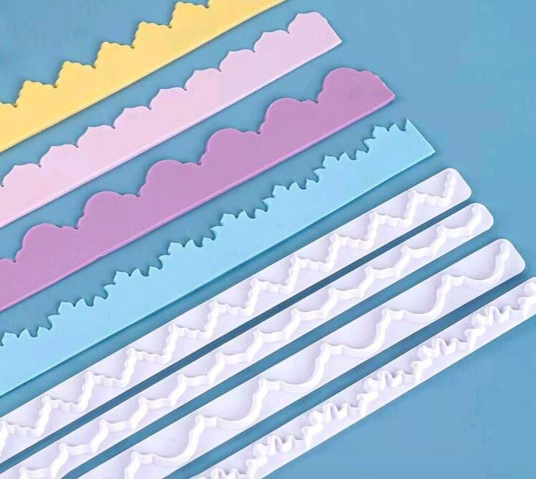 4 Piece Embossed Ruler Stamp