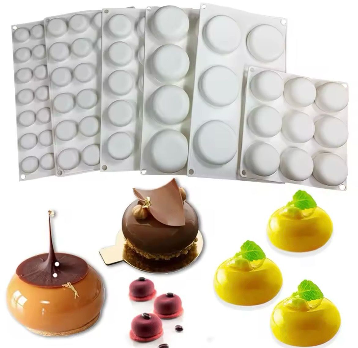 3D Round Cake Mousse Silicone Mold