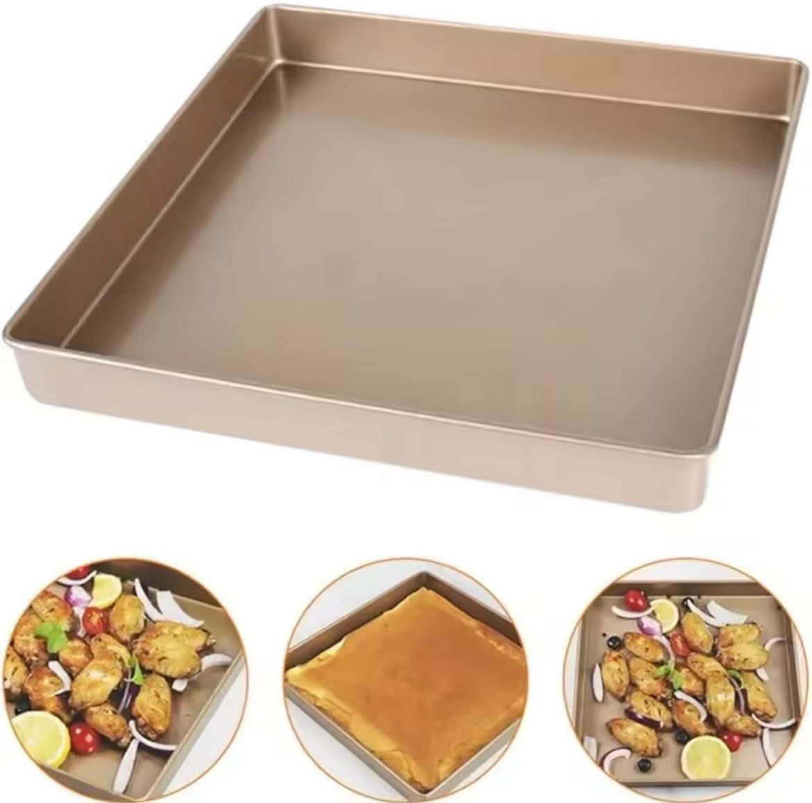 Carbon Steel Non-Stick Heat Resistant Square Pan