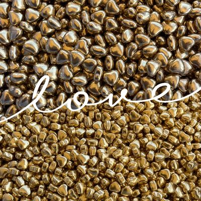 Sprinkles Mini Golden Metalic Hearts 100/g