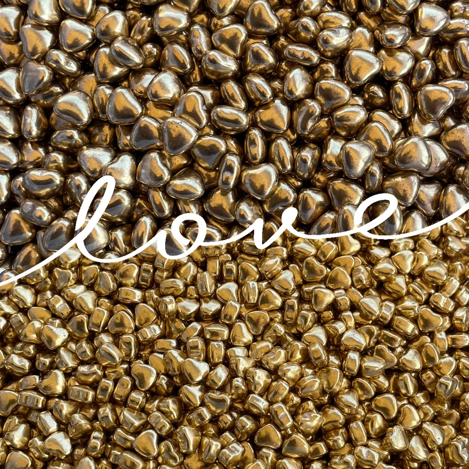 Sprinkles Mini Golden Metalic Hearts 100/g
