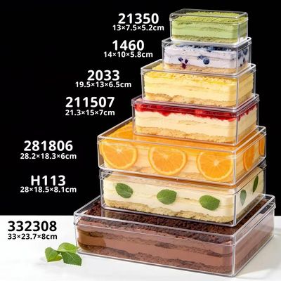 Tiramisu Food Grade Acrylic Container 