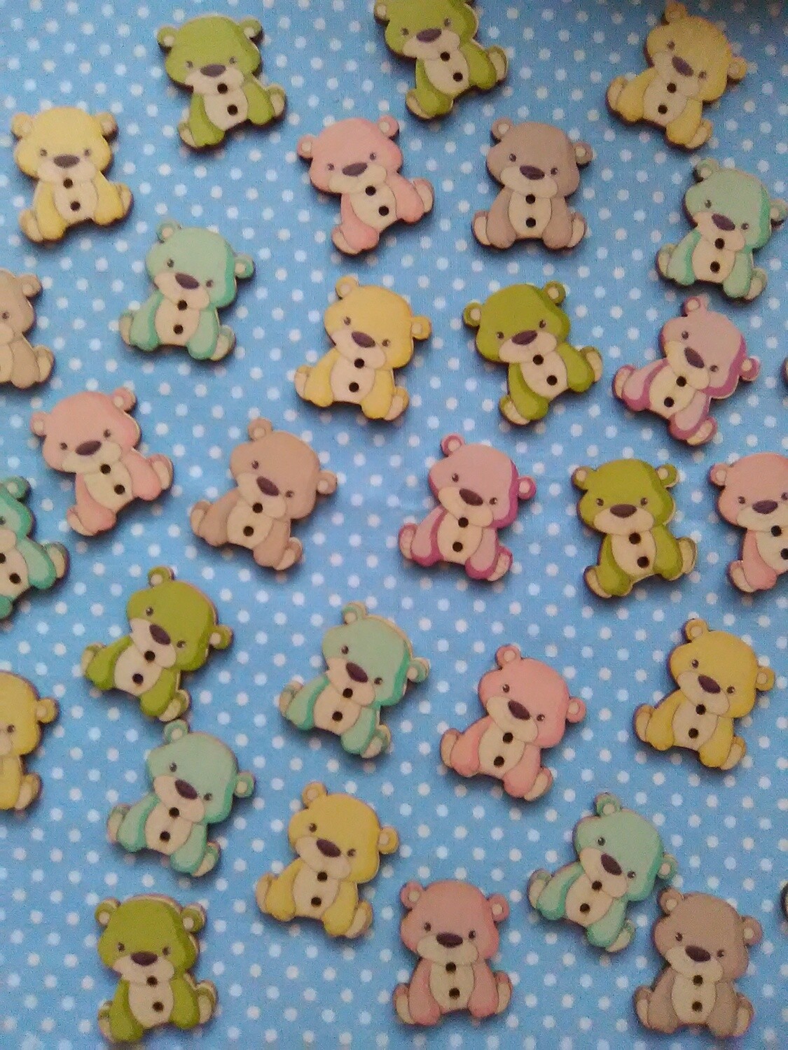 Boutons oursons (Lot de 50 unités)