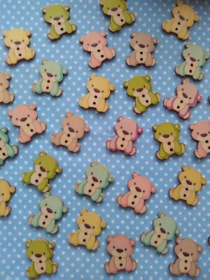 Boutons oursons (Lot de 50 unités)