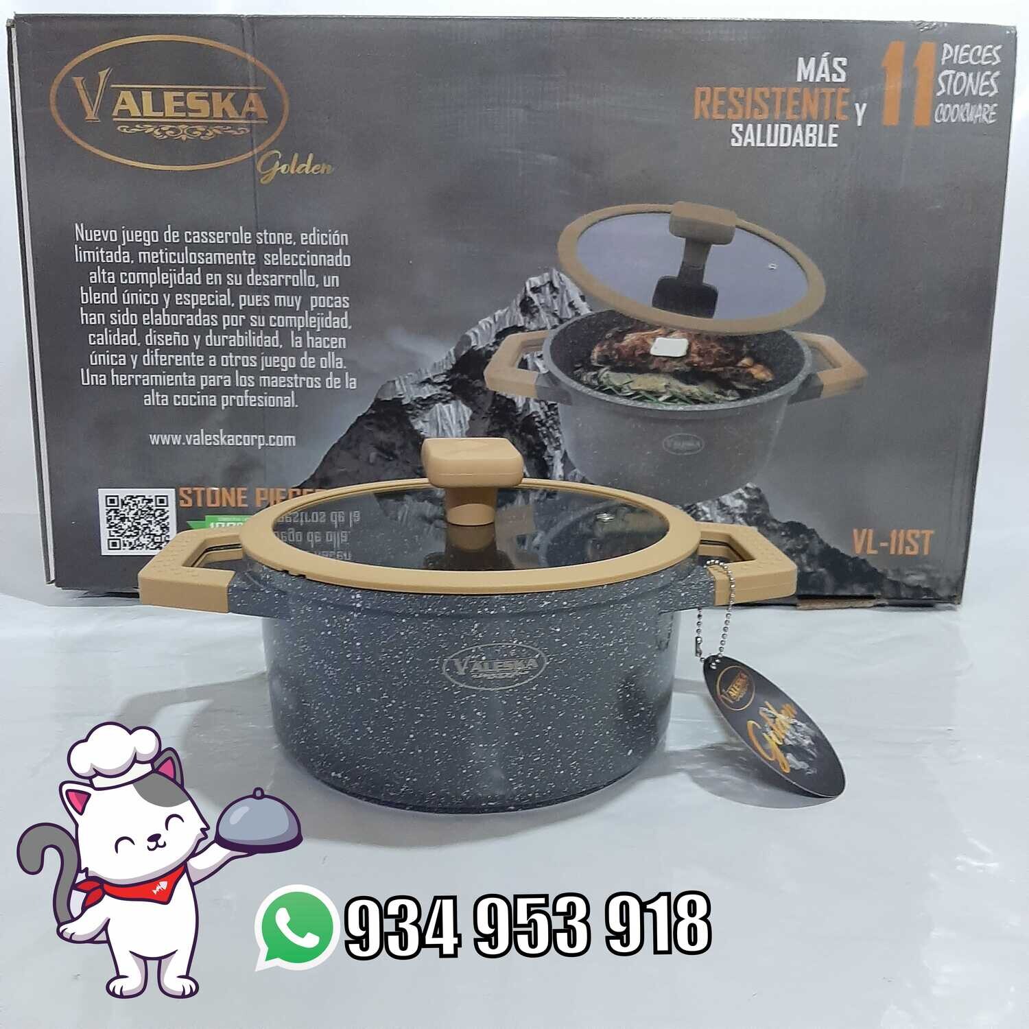 🌋JUEGO DE OLLAS ROCA VOLCÁNICA     💯ANTIADHERENTE: 
MODELO :CON PARRILLA