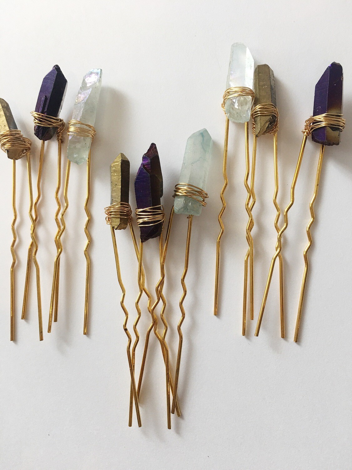 Assorted Quartz Hairpins (3 pieces)