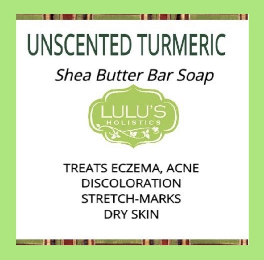 Unscented Turmeric Shea Butter Bar Soap