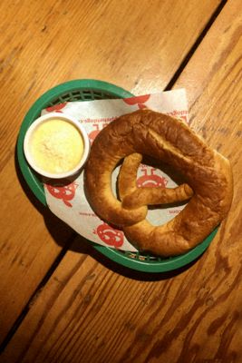 German Pretzel with Hot Honey Mustard