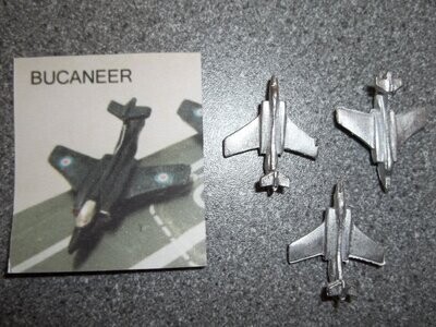 MTM007 - 1/700th Scale Buccaneer Jet - Fixed Wings (Pack of 3) by MT Miniatures
