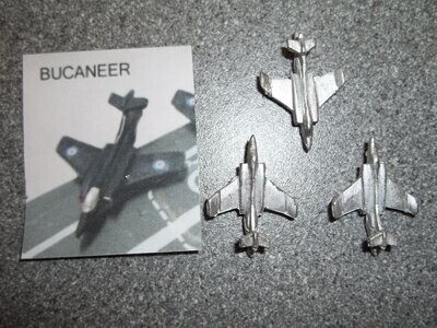 MTM007A - 1/700th Scale Buccaneer Jet - Folded Wings (Pack of 3) by MT Miniatures
