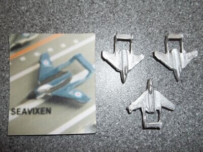 MTM008 - 1/700th Scale Sea Vixen Jet - Fixed Wings (Pack of 3) by MT Miniatures