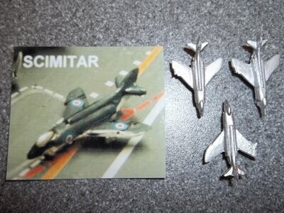MTM009 - 1/700th Scale Scimitar Jet - Fixed Wings (Pack of 3) by MT Miniatures