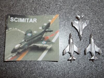 MTM009A - 1/700th Scale Scimitar Jet - Folded Wings (Pack of 3) by MT Miniatures