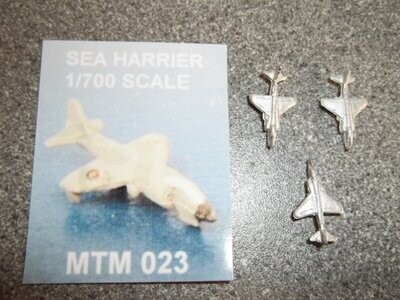 MTM023 - 1/700th Scale Sea Harrier (Pack of 3) by MT Miniatures