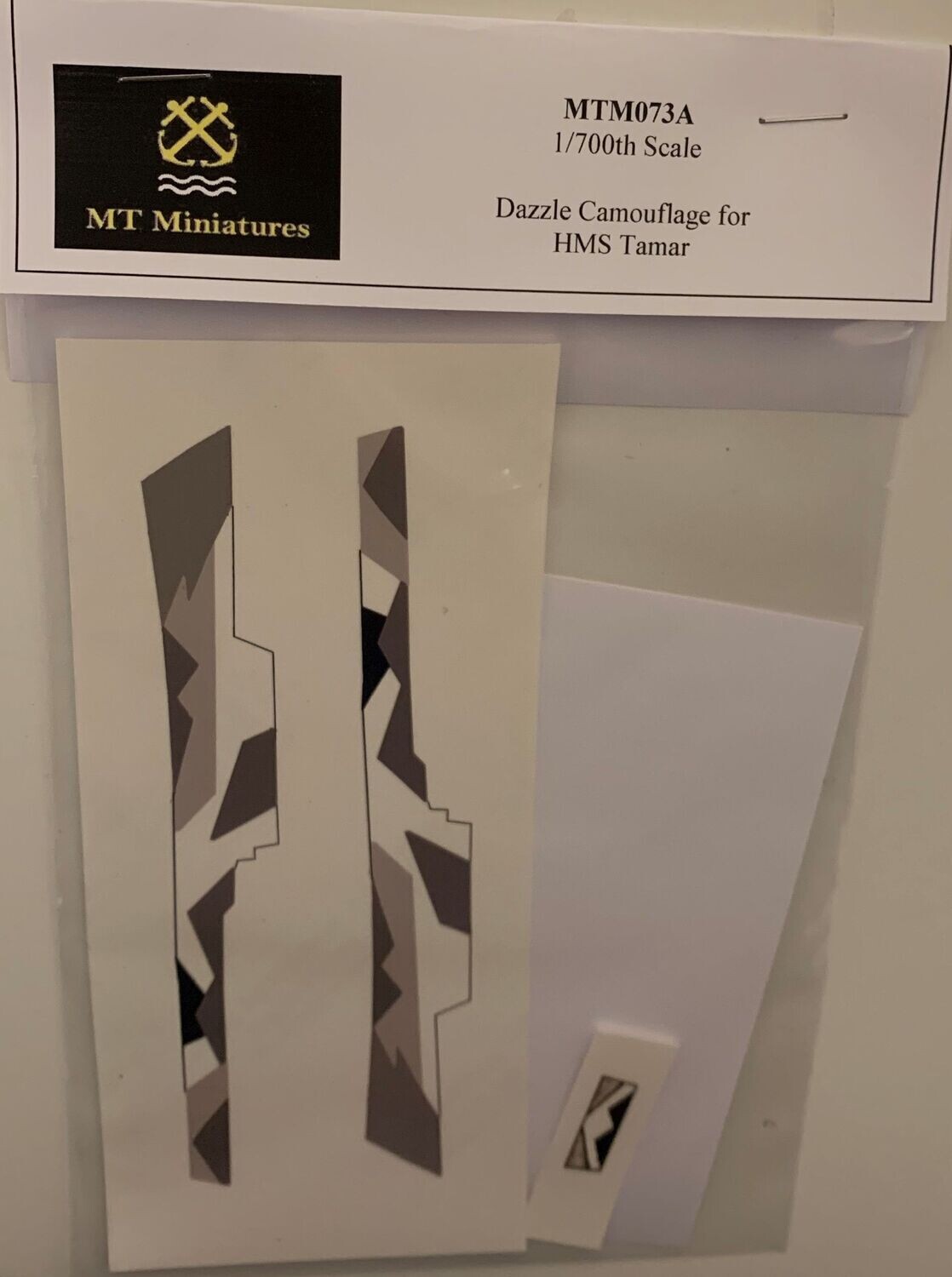 MTM073A - 1/700th Scale Dazzle Camouflage decal for HMS Tamar by MT Miniatures