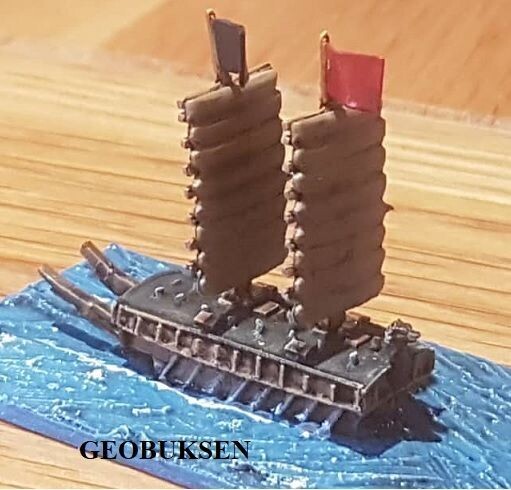 MTMAHB003 - 1/1200th scale Korean Ship - Geobuksen (Pack of 6) by MT Miniatures