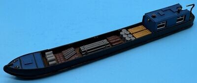 MTMROO004 - OO Gauge 45ft Barge with Building Supplies - Painted by MT Miniatures