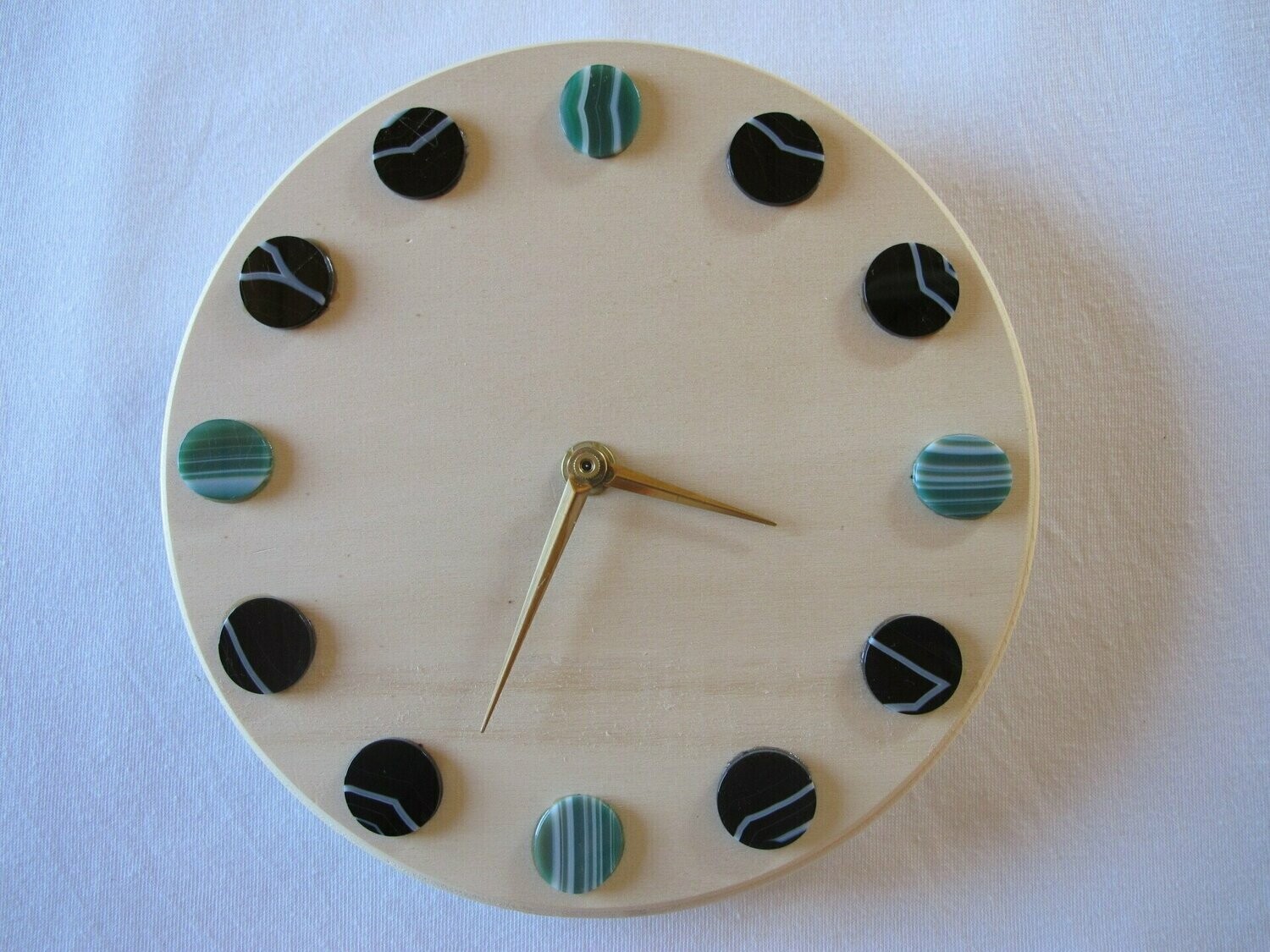 Streifenachat Wanduhr