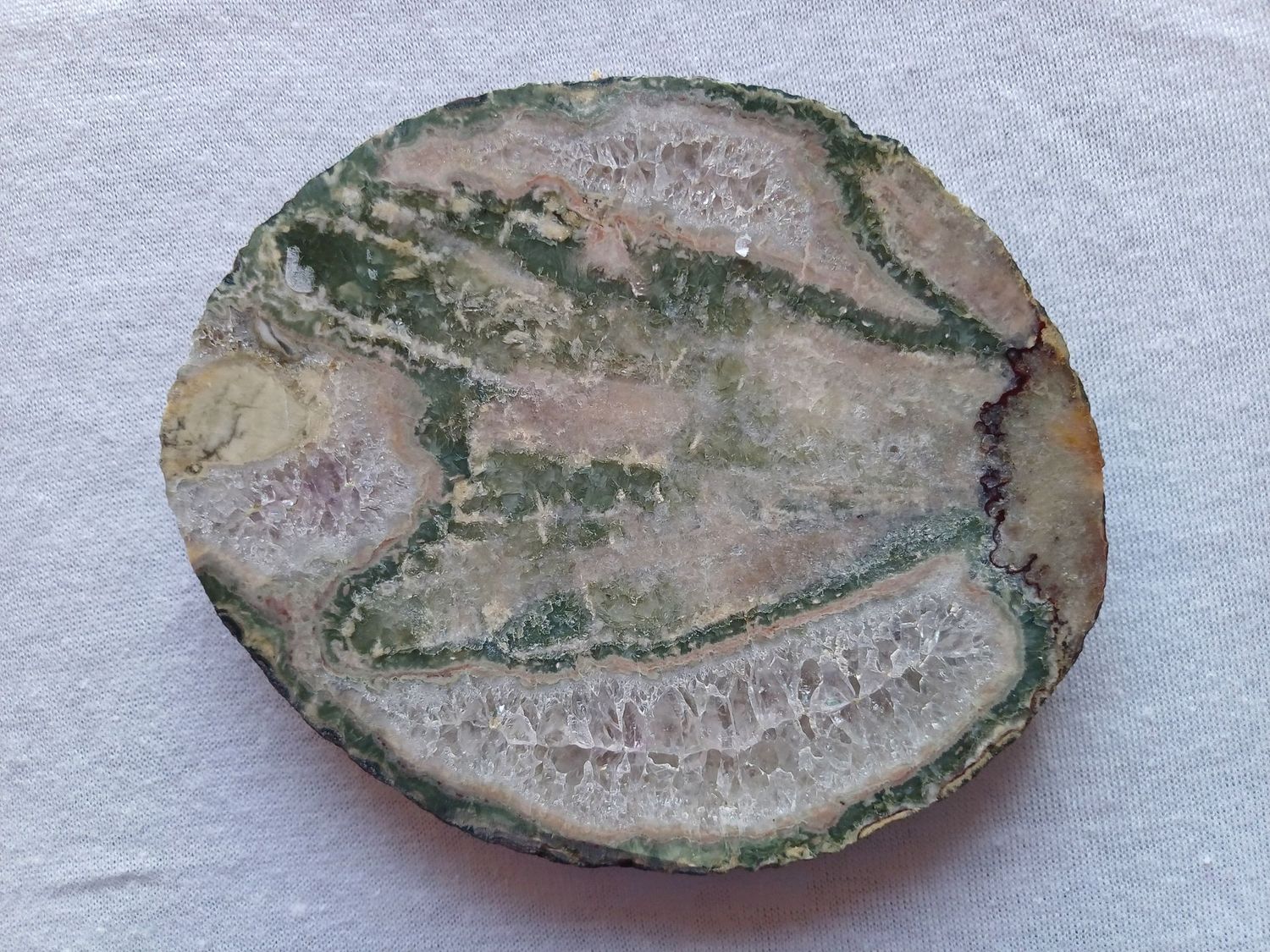 Quarz Calcit Amethyst - Platte dick