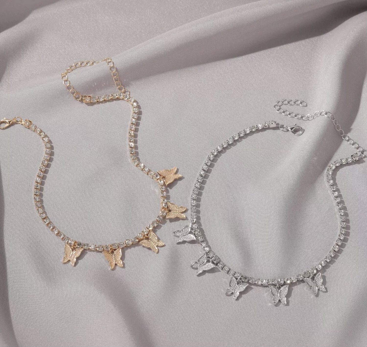 Tennis  Butterfly Necklace