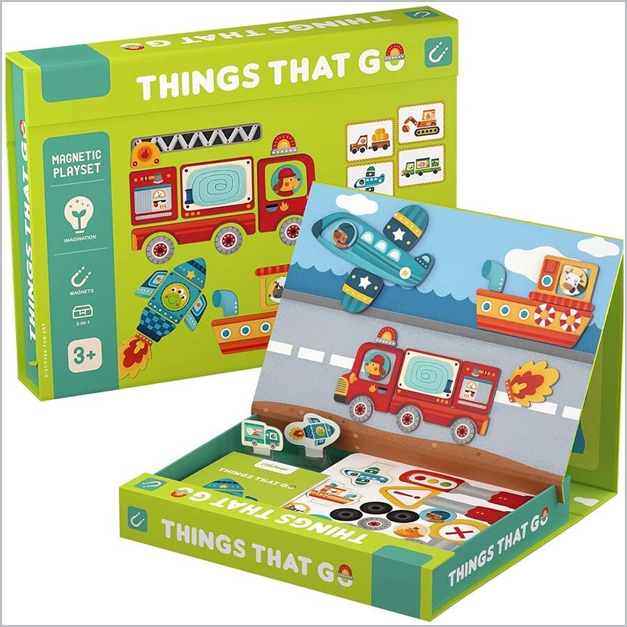 Magnetic Playset - Things That Go 磁力拼圖 - 交通工具