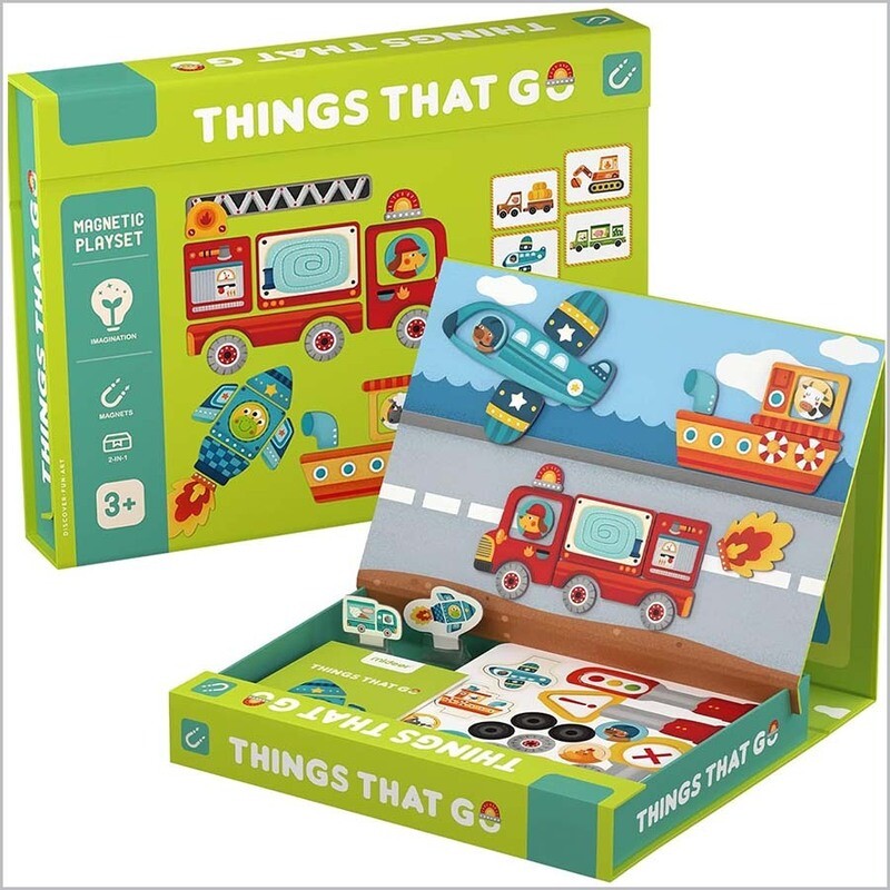 Magnetic Playset - Things That Go 磁力拼圖 - 交通工具