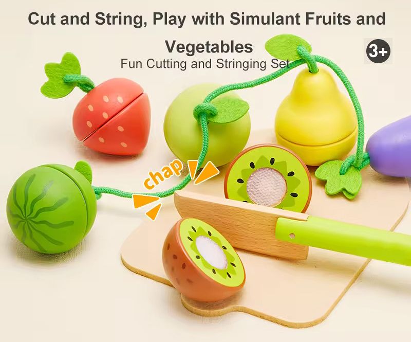 Fun Wooden Chopping Set  蔬果串切套裝