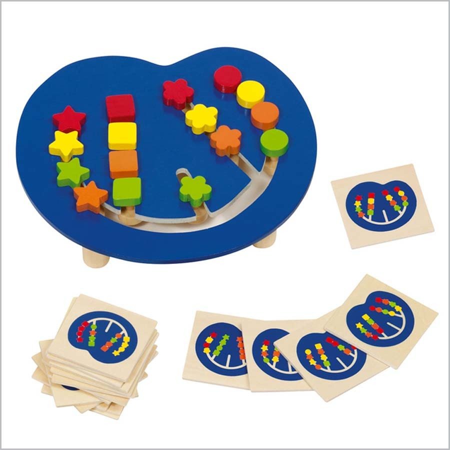 Sort the colors and shapes game-18 patterns cards七彩圖型拼板